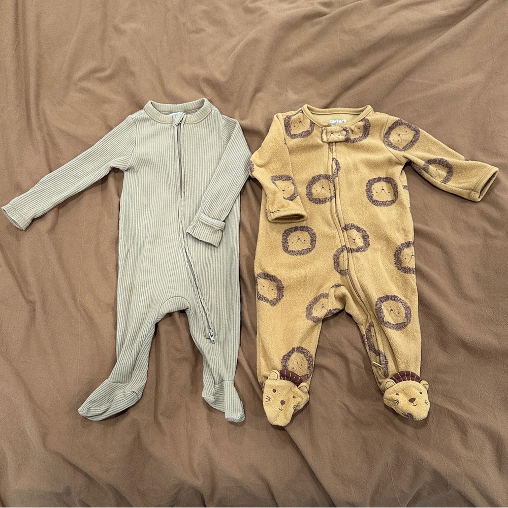Set of two Infant Footie Onesies